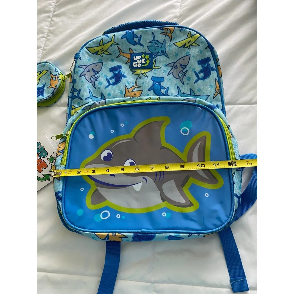 NWT - Up We Go Shark Backpack Set, 15